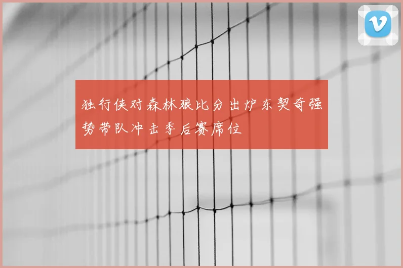 独行侠对森林狼比分出炉东契奇强势带队冲击季后赛席位